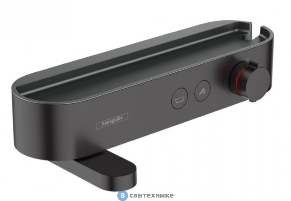 Смеситель Hansgrohe ShowerTablet Select 24340670 термостат для ванны, матовый чёрный