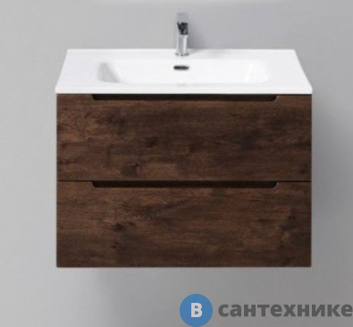 картинка Тумба под раковину BelBagno 71 см ETNA39-700/390-2C-SO-RW-P подвесная с двумя выкатными ящиками, Rovere Moro