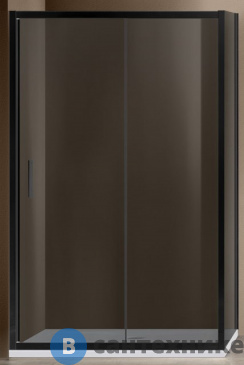 картинка Душевой уголок Vincea Garda VSR-1G9012CGB, 1200*900, черный, стекло тонированное, без поддона