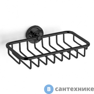 картинка Полка-сетка Bertocci Cinquecento для душа 22х3х12 см, чёрный матовый (110 0572 0800)