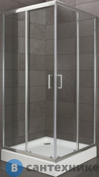 картинка Душевой уголок BelBagno UNO-195-A-2-100-C-Cr (1000x1000x1950) без поддона