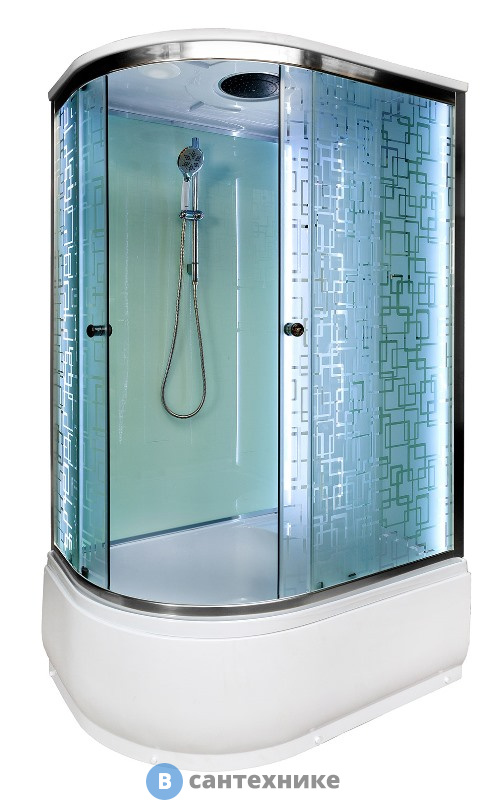 Душевая кабина Deto ЕМ4512 R LED с гм. (1200*800*2200)