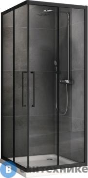 картинка Душевой уголок ABBER Schwarzer Diamant AG02080BH 80*80*195, без поддона