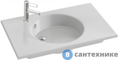 картинка Раковина Jacob Delafon EXAW112-Z-00 с гладкой нижней поверхностью ODEON RIVE GAUCHE /80/(белый)