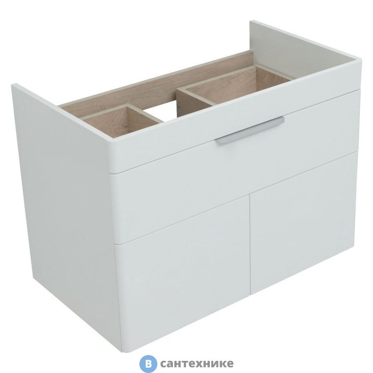 Тумба под раковину Aquanet Ирис new 815 белый глянец (1 ящик, 2 дверцы) (310150)