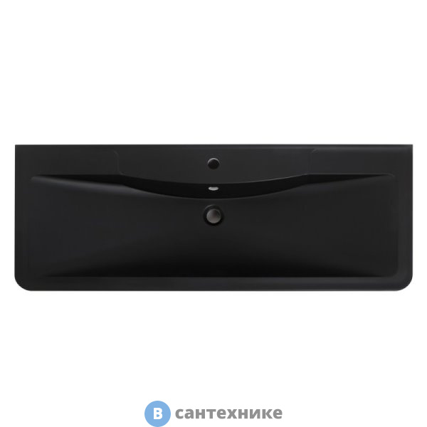 Раковина BelBagno BB1000/455-LV-ART-ALR-NERO чёрная матовая, 1000х455х145