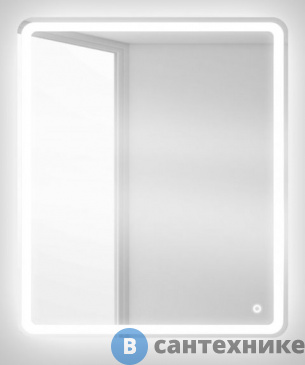 картинка Зеркало BelBagno SPC-MAR-700-800-LED-TCH с встроенным светильником и сенсорным выключателем 700x30x800