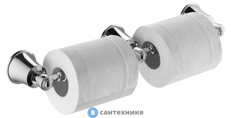 Держатель Cezares CZR-F-8989A туалетной бумаги, двойной, хром