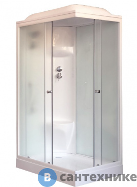 картинка Душевая кабина Royal Bath RB 8120HP6-WC L 1200x800x2170 (белое/матовое)
