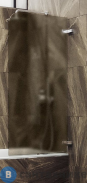 картинка Шторка для ванны поворотная на петлях MaybahGlass 1400*405 Стекло 6 мм Бронза матовая (MGV-647-4)