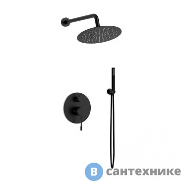 картинка Душевой комплект Vincea Desire VSFW-1D1MB встраиваемый, 2 режима, черный 