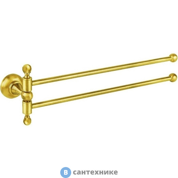 Полотенцедержатель Cezares APHRODITE-TD09-03/24-M двойной, поворотный, золото
