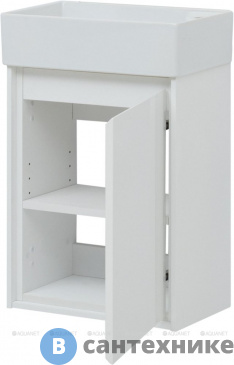 картинка Тумба под раковину Aquanet Милан 45 белый глянец (339962)