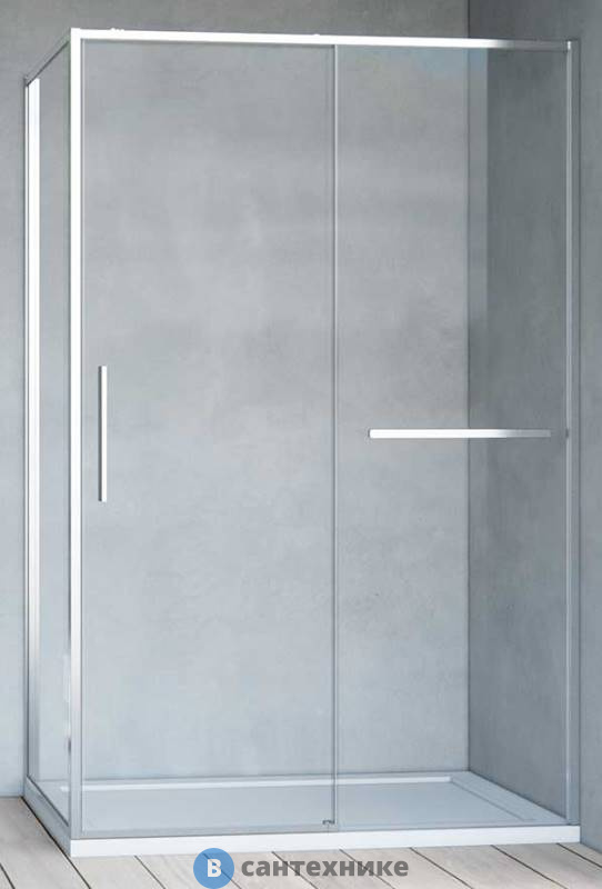 Душевой уголок Vincea Slim Soft VSR-1SS8010CL, 1000*800, хром, стекло прозрачное, без поддона