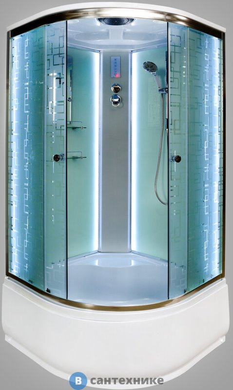 Душевая кабина Deto ЕМ4590 LED (900*900*2200)