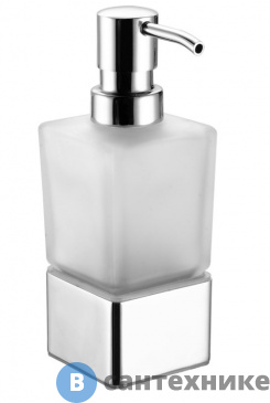 картинка Дозатор AZARIO RINA для жидкого мыла стеклянный настольный, хром (AZ-130C)