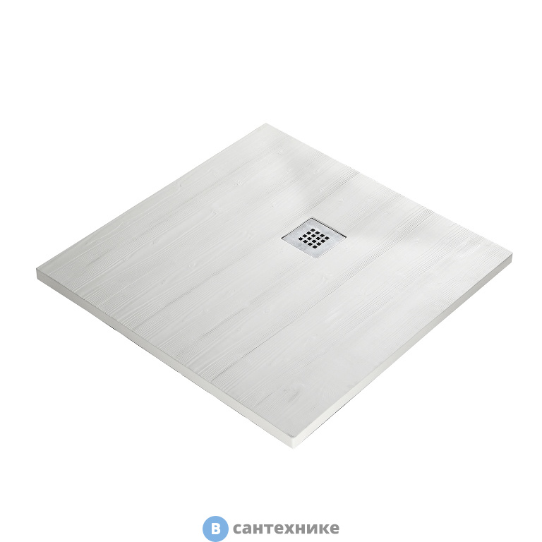 Душевой поддон WasserKRAFT Aller 10T03 900*900*35, искусственный камень, слоновая кость матовая, без сифона