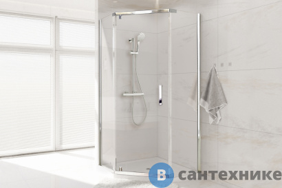 картинка Душевой уголок Royal Bath RB 100TR-T-CH 100х100х200 (прозрачное)