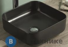 Раковина Art & MAX накладная AM-78110-MB, чёрный матовый, 385х385х135