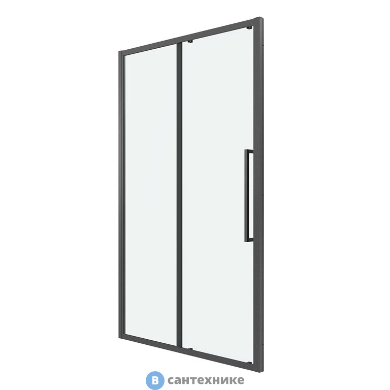 Дверь в нишу Grossman Cosmo 100.K33.02.120.42.00 (120*195) графит сатин, стекло прозрачное