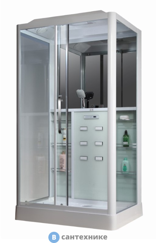 Душевая кабина Loranto CS 129 L 90*150*215 см белая (левая)