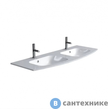 картинка Раковина Jacob Delafon Nona EB1887RU-DE1 стеклянная, матовый белый, 140 см