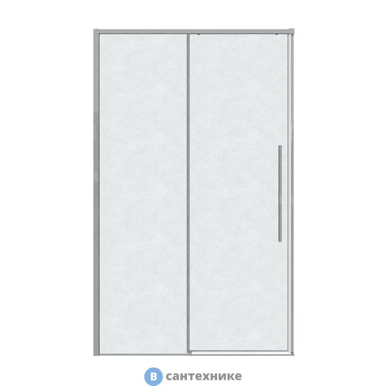 Дверь в нишу Grossman Galaxy 100.K33.01.140.10.02 (140*195) хром, стекло шиншилла