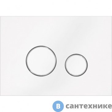 картинка Смывная клавиша KK-POL SPP/164/0/K Vitrum Grande V1 Orbis, стекло (белый/ хром/ белый)