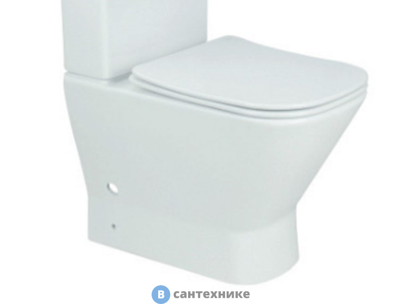 Чаша для унитаза Aquanet FINE-C с сидением (Soft Close -SLIMSEAT) с Rimless (273786), без бачка