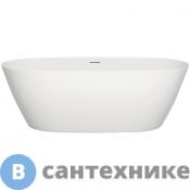 Ванна Salini SOFIA 1700x800 мм, донный клапан, сифон, слив-перелив, S-Sense, глянцевый, белый, фурнитура: белая (102516G)