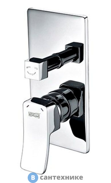 Смеситель WasserKRAFT Aller 10641 для ванны и душа латунь, хромоникелевое покрытие