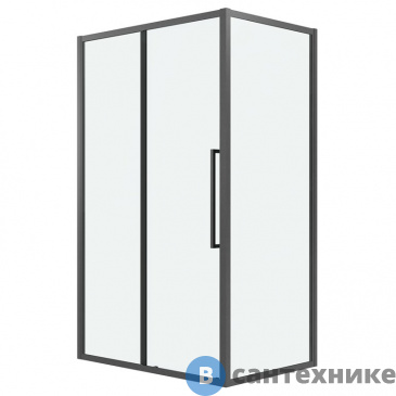 картинка Душевое ограждение Grossman Cosmo 120.K33.02.1280.42.00 (120*80*195) графит сатин, стекло прозрачное, без поддона