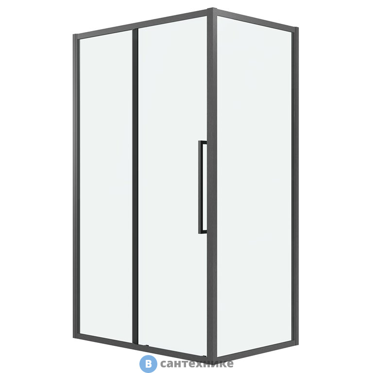 Душевое ограждение Grossman Cosmo 120.K33.02.1280.42.00 (120*80*195) графит сатин, стекло прозрачное, без поддона