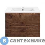 Тумба под раковину раковину Vincea Mia Slim 700 подвесная, 2 выкатных ящика soft close, R.Wood (VMC-2MC700S1RW)