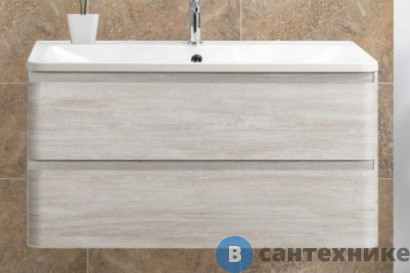картинка Тумба под раковину BelBagno 80 см ALBANO-800-2C-SO-RVB подвесная с двумя выкатными ящиками, Rovere Vintage Bianco