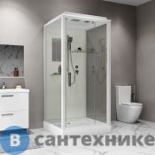 Душевая кабина Niagara Standart ST80/15Q (80х80х215) квадрат, поддон 15 см, распашная, проф. белый