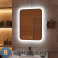 картинка Зеркало Континент Glamour  Led 800х900 с часами, подогревом (ЗЛП876)