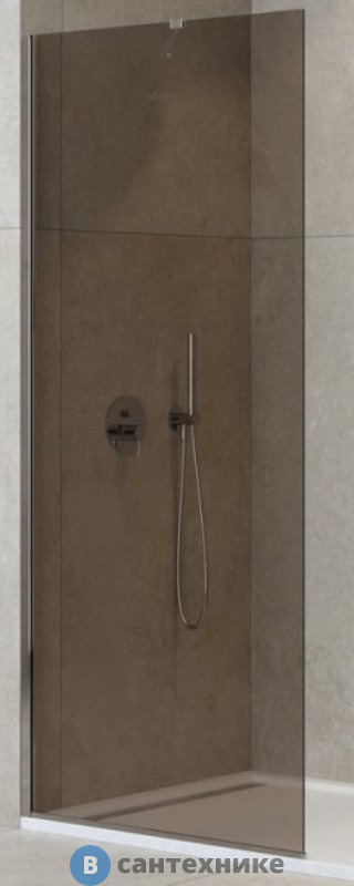 Душевая перегородка Cezares LIBERTA-L-1-TB-120-BR-Cr универсальная с односторонним входом, стекло бронза, профиль хром 1200x1950 мм