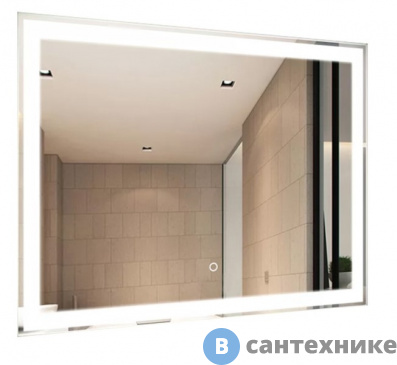 картинка Зеркало Loranto Стиль 800*700 с сенсором на подложке, квадратное (CS00058007)