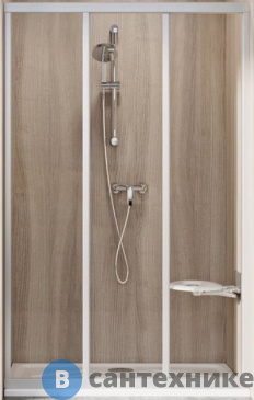 картинка Душевая дверь Ravak Supernova ASDP3-80 сатин+Транспарент (00V40U02Z1)