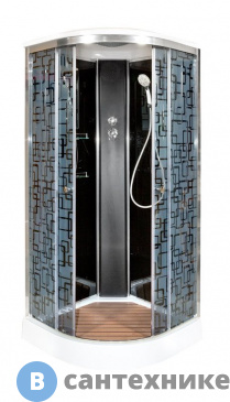 картинка Душевая кабина Deto BM1510 стандартная Black (100х100х220 см)