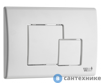 картинка Клавиша смыва WELTWASSER MARBERG 507 SE GL-WT белая для инсталляции, квадратная