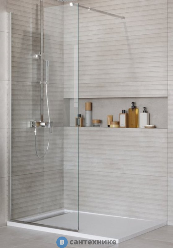 Душевая перегородка BelBagno KRAFT-L-1-80-C-Cr 800x1950 мм