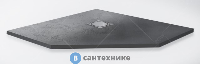 Душевой поддон RGW ST/T*-0099G 90*90*2,5 графит/трапеция (16155099-02), без сифона