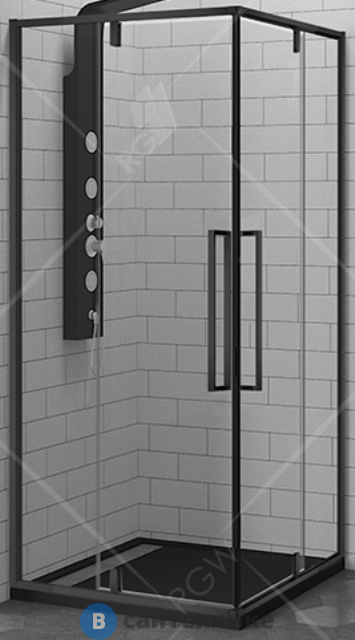 Душевой уголок RGW SV-33 B 80*80*200 квадрат/чёрный/прозрачное/6 мм (06323388-14) без поддона