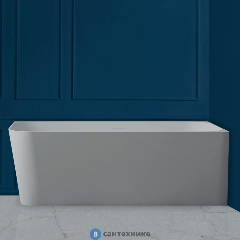 Ванна ABBER Stein AS9621-1.7 R 170*75 из искусственного камня, белая матовая