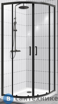 картинка Душевой уголок BelBagno UNO-195-R-2-90-C-NERO без поддона