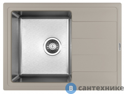 картинка Кухонная мойка FLORENTINA Комби 650, грей FS (21.390.B0650.305)