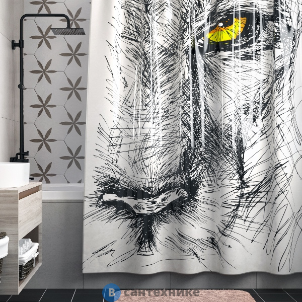 Шторка WasserKRAFT Isar SC-73101 для ванной