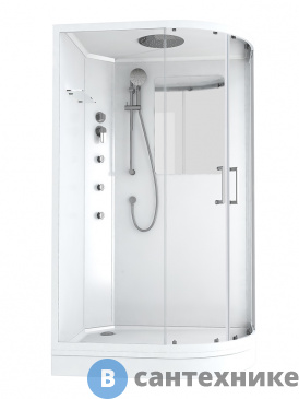 картинка Душевая кабина TEUER D129-01L без крыши (120х90х216)